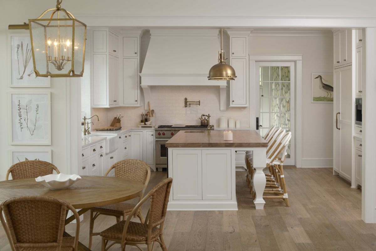 Pennsylvania Style Stone Farmhouse Kitchen and Nook