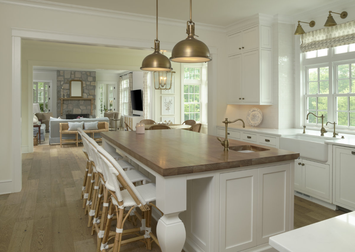 Pennsylvania Style Stone Farmhouse Kitchen