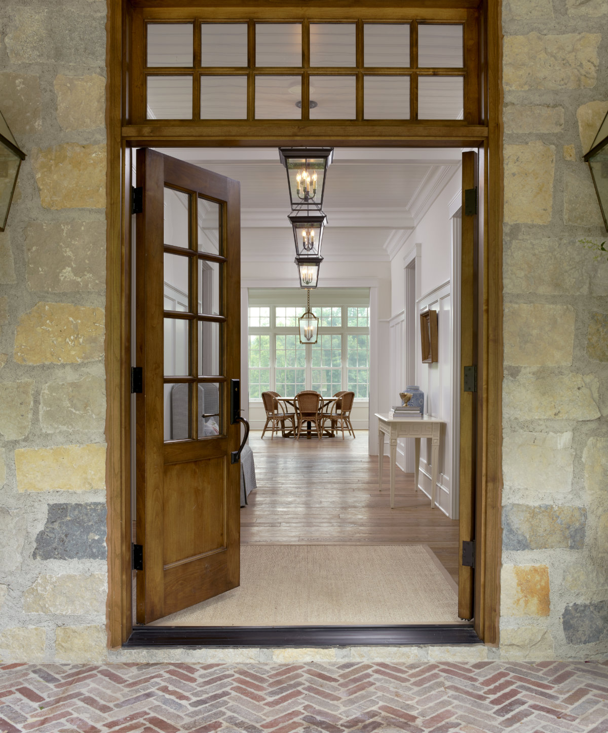 Pennsylvania Style Stone Farmhouse Entry