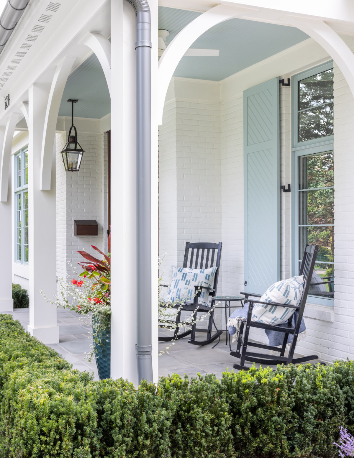 Northville French Cottage Exterior Front Porch